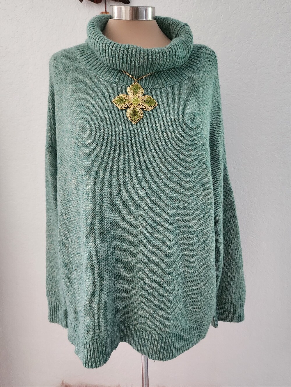 ELK | Green Cowl Neck Sweater